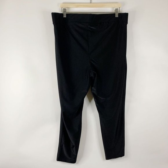 Torrid Platinum Liquid Black Mid Rise Nylon Stretch Ankle Leggings Plus Size 3X - Picture 5 of 11